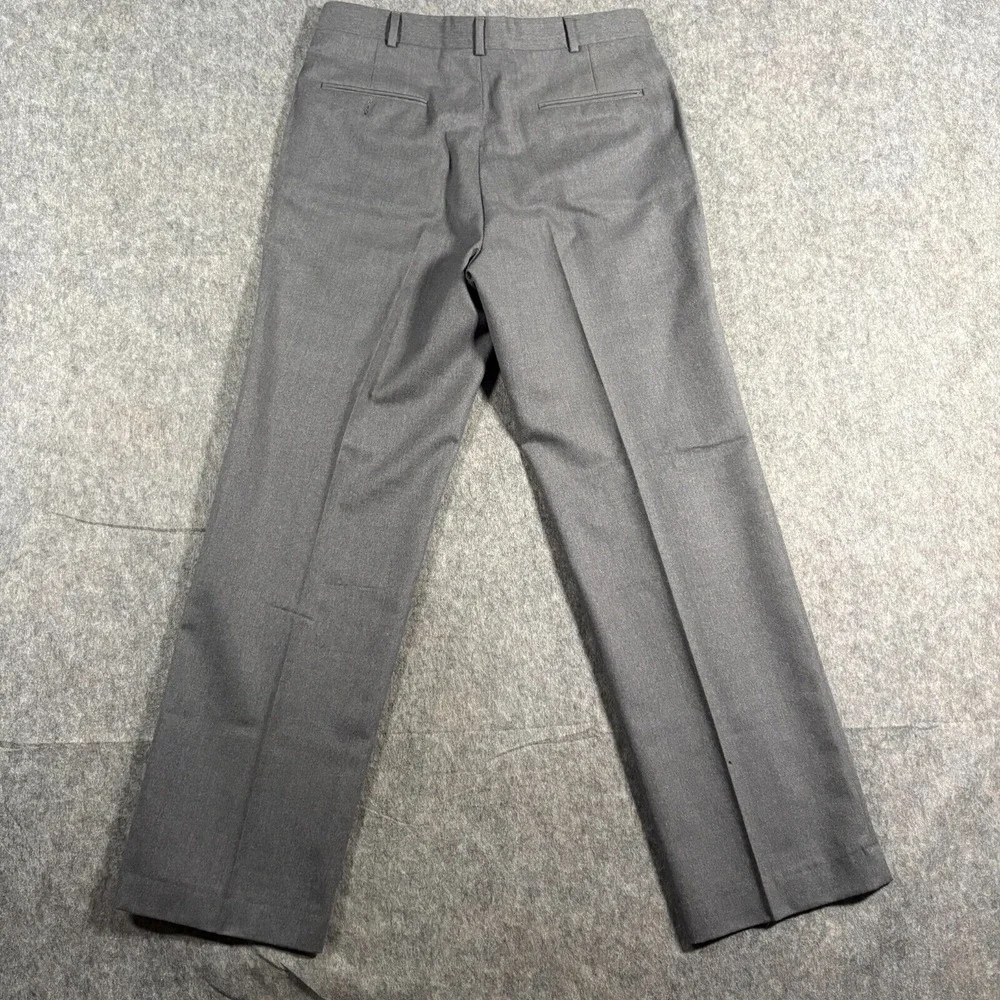 John Alexander Men's Dress Pants Size 34 Hartmarx Grey Flat Front Straight Leg‎